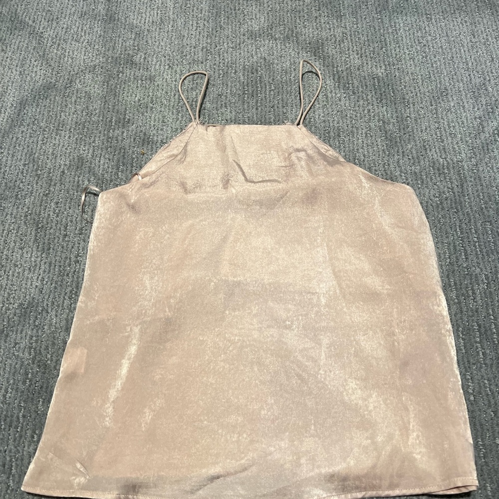 Spaghetti strap, light pink/cream top